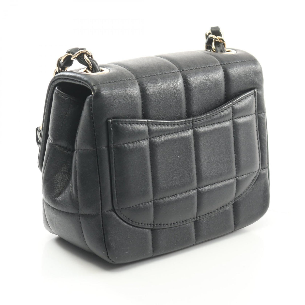 Chanel Choco Bar Mini Flap Lambskin Shoulder Bag