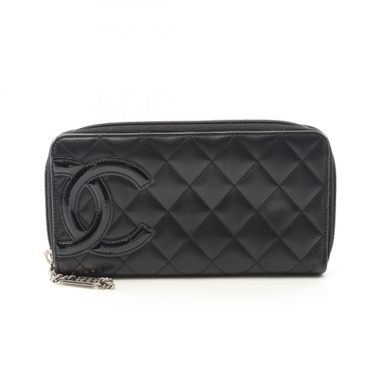 Chanel Cambon Line Leather Long Wallet