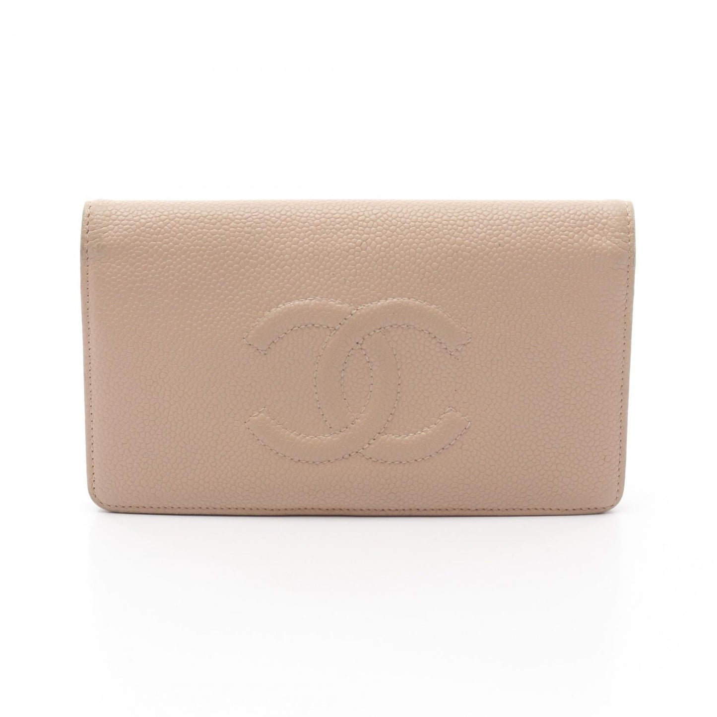 Chanel Coco Mark Caviar Skin Long Wallet
