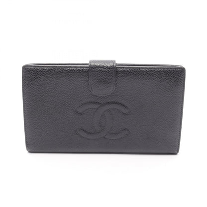 Chanel Coco Mark Caviar Skin Long Wallet