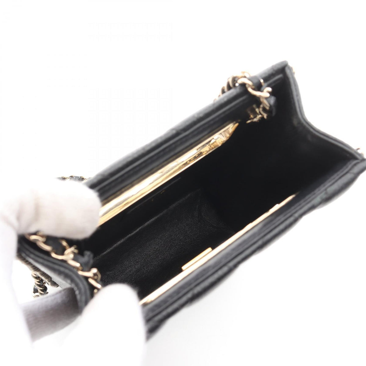 Chanel Matelasse Evening Caviar Skin Shoulder Bag