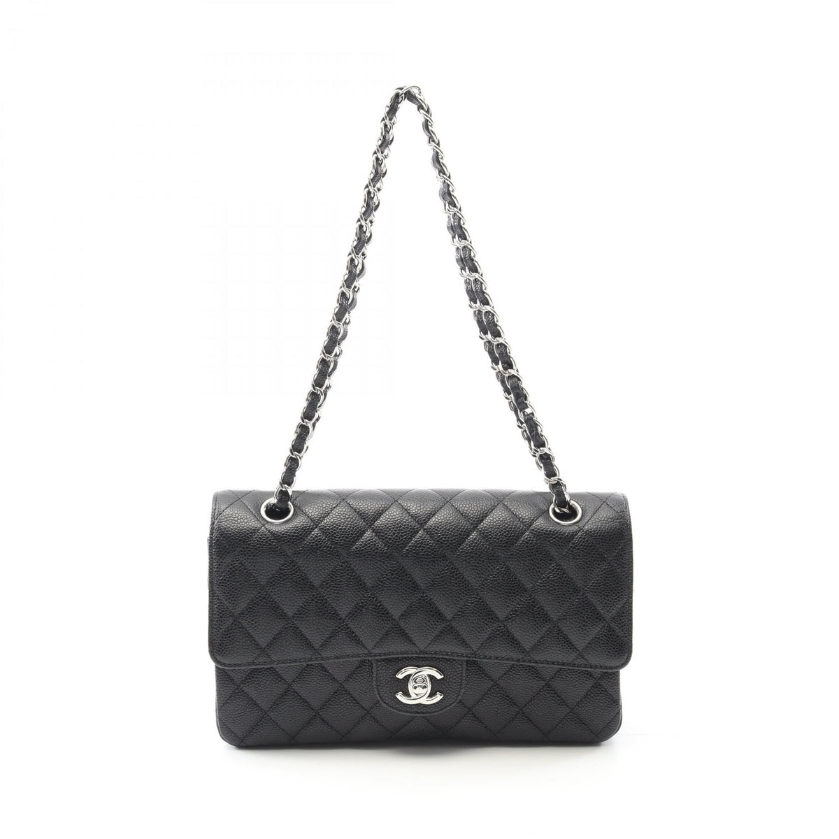 Chanel Matelasse W Flap Caviar Skin Shoulder Bag