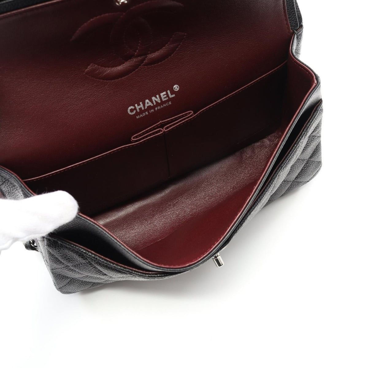 Chanel Matelasse W Flap Caviar Skin Shoulder Bag