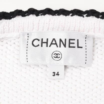 Chanel Coco Mark Button Cotton Nylon Cardigan