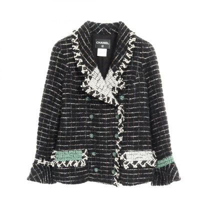 Chanel Coco Mark Button Wool Silk Outerwear