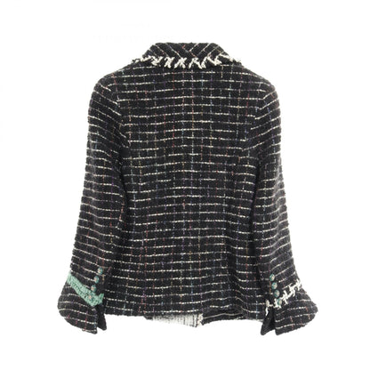 Chanel Coco Mark Button Wool Silk Outerwear