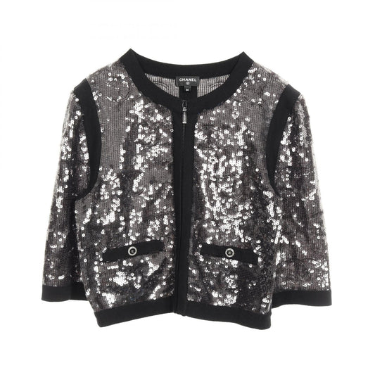 Chanel Coco Mark Sequin Nylon Cotton Jacket