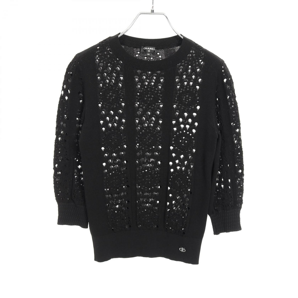 Chanel Coco Mark Cotton Knit Top