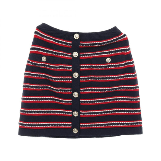 Chanel Coco Mark Button P70309K10002 Cashmere Knit Skirt