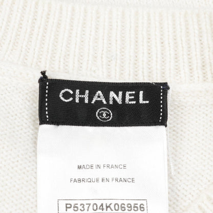 Chanel Pearl Trim Cotton Cashmere Dress