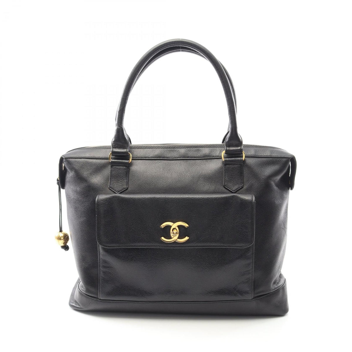 Chanel Coco Mark Grained Calfskin Tote Bag