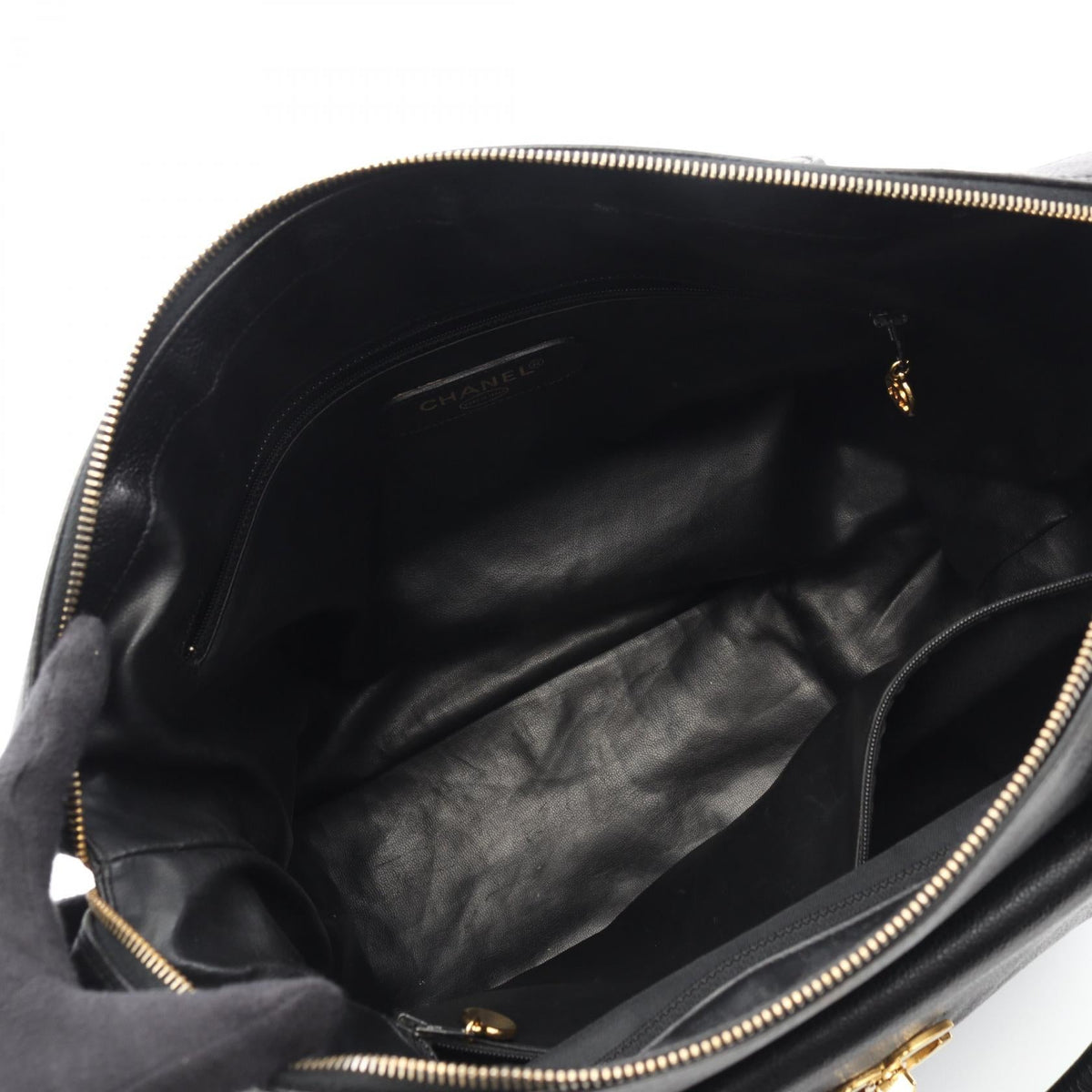 Chanel Coco Mark Grained Calfskin Tote Bag