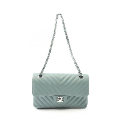 Chanel Chevron V Stitch W Flap Lambskin Shoulder Bag