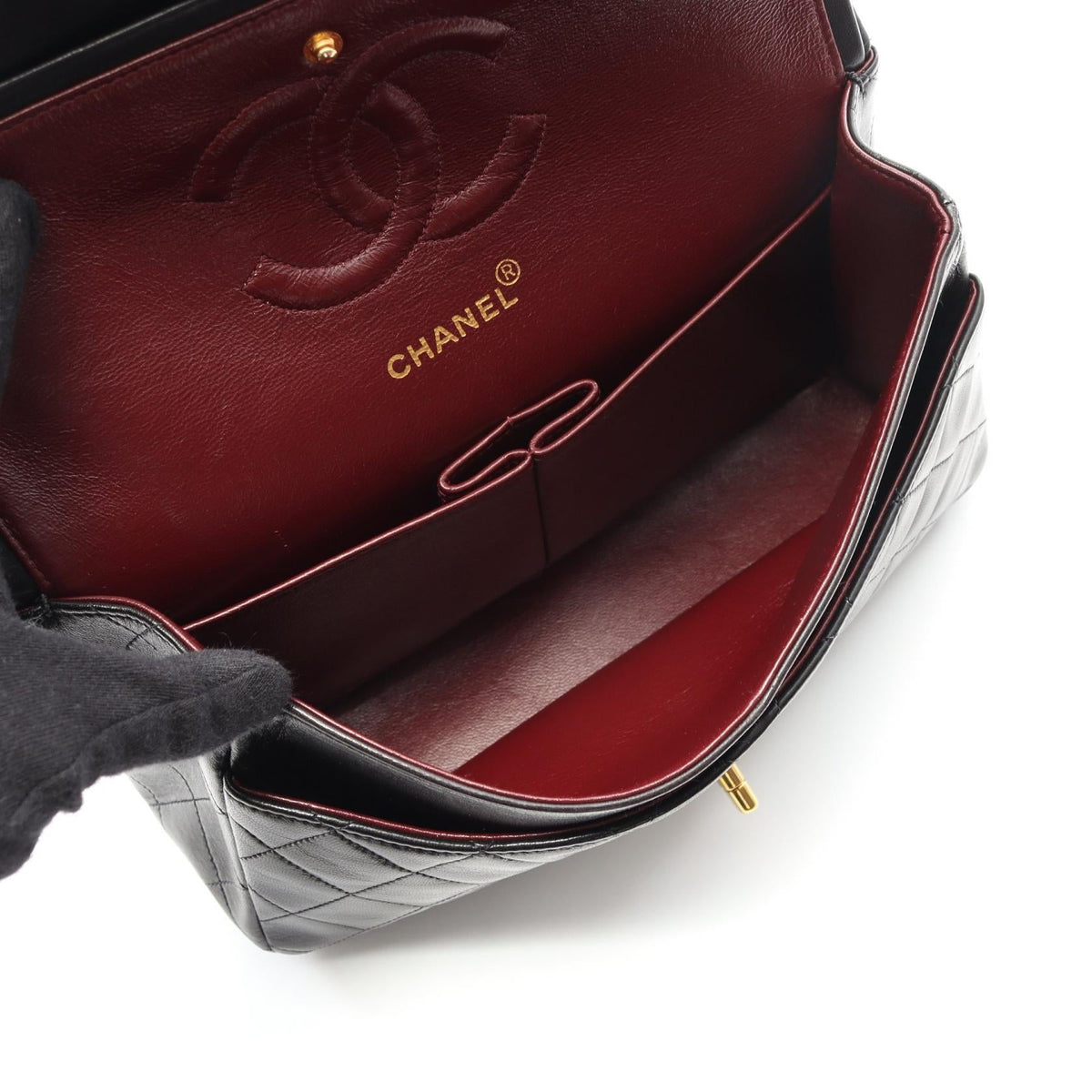 Chanel Matelasse W Flap Lambskin Shoulder Bag