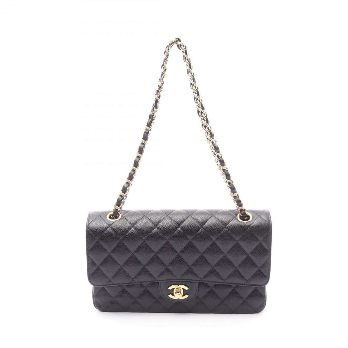 Chanel Matelasse W Flap Caviar Skin Shoulder Bag