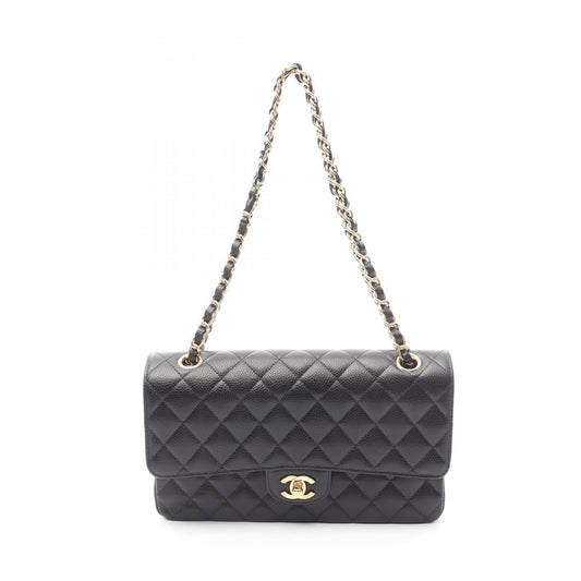 Chanel Matelasse W Flap Caviar Skin Shoulder Bag