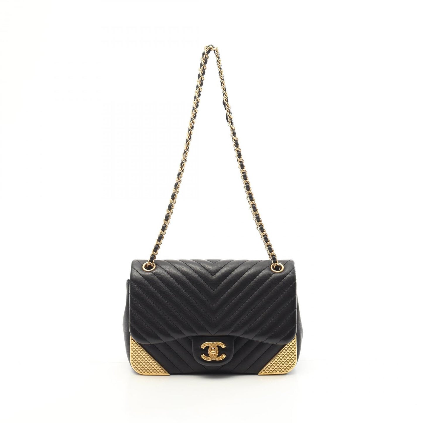 Chanel V-stitch Lambskin Shoulder Bag