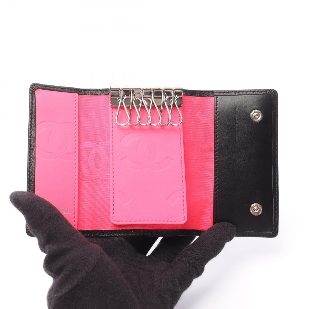 Chanel Cambon Line Leather Key Case
