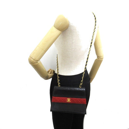 CC Bicolor Trapezoid Flap Bag - '10s