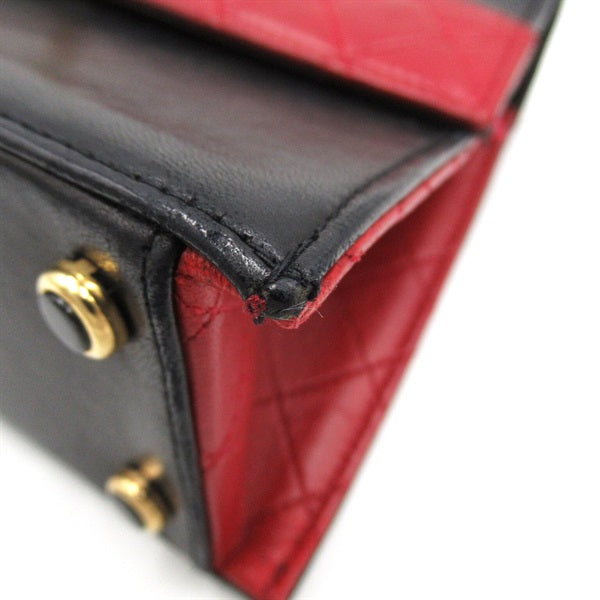 CC Bicolor Trapezoid Flap Bag - '10s