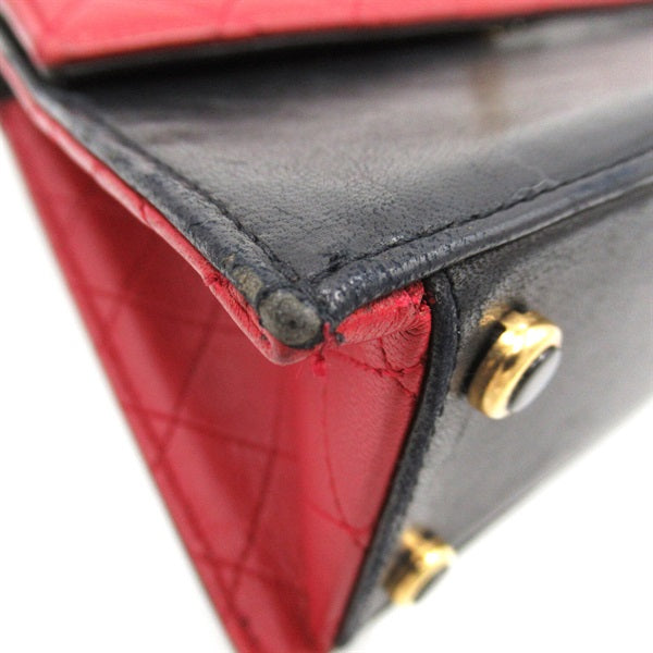 CC Bicolor Trapezoid Flap Bag - '10s