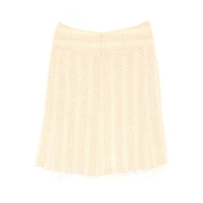 Chanel Silk Polyester Skirt Ivory/Pink