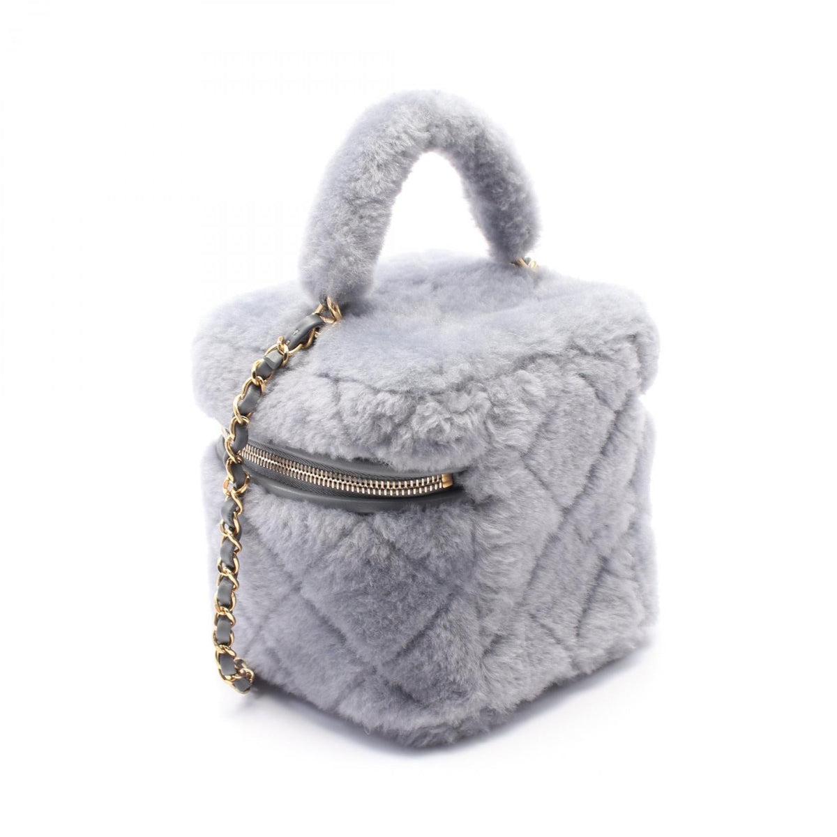 Chanel Matelasse Fur 2way Shoulder Bag