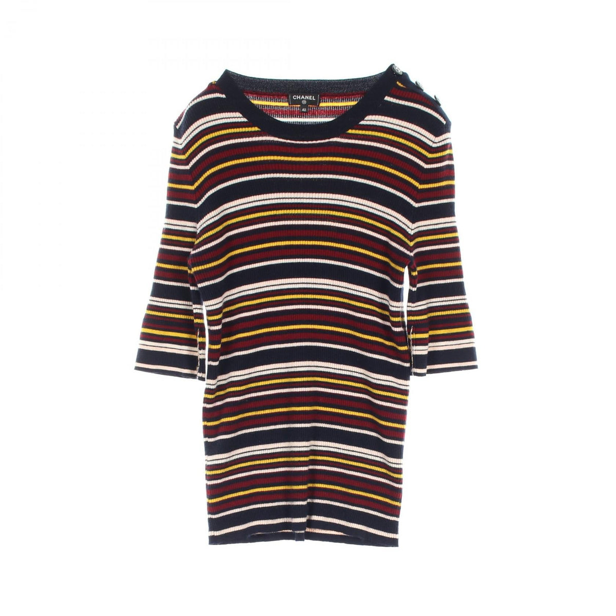 Chanel Coco Mark Button Cashmere Silk Knitwear