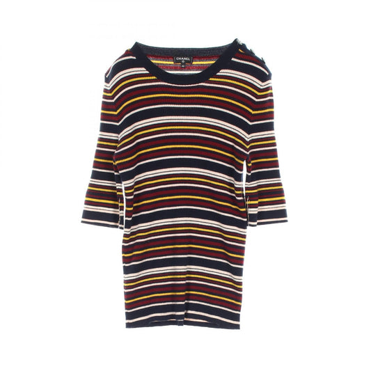 Chanel Coco Mark Button Cashmere Silk Knitwear
