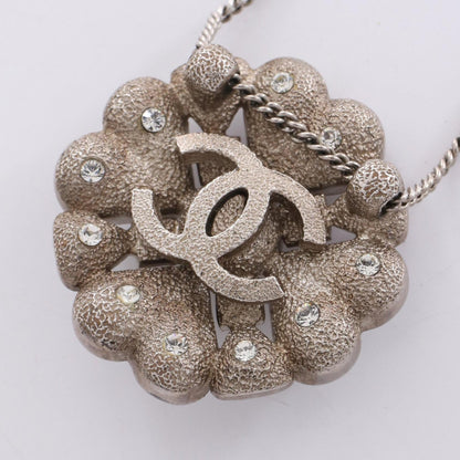 Chanel Clover Coco Mark Stainless Steel Crystal Necklace