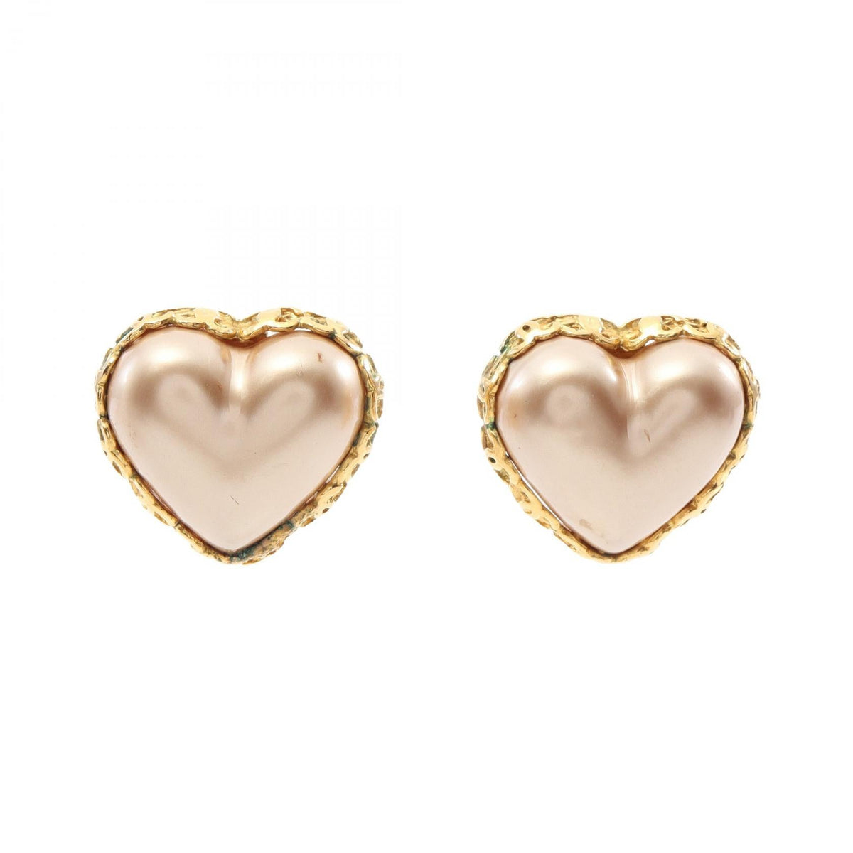 Chanel Heart Coco Mark Earrings