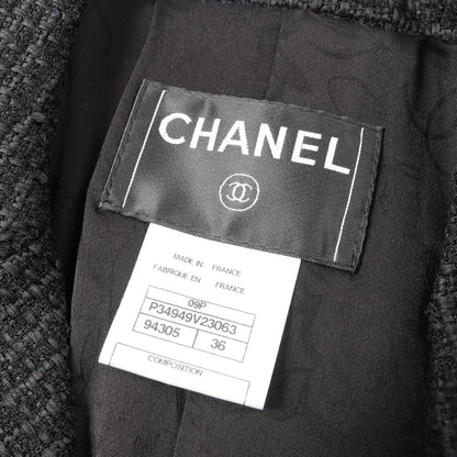Chanel Coco Mark Button Tweed Nylon Outerwear