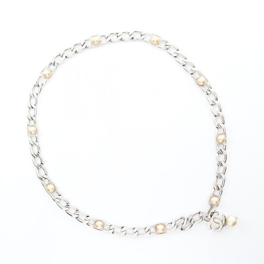 Chanel Coco Mark Metal Faux Pearl Belt