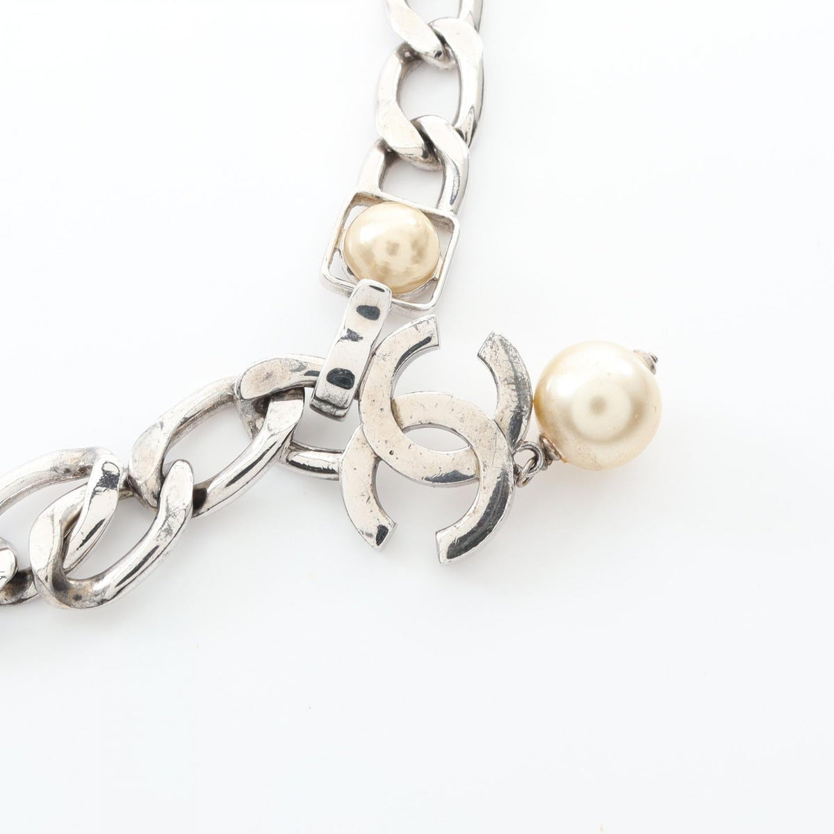 Chanel Coco Mark Metal Faux Pearl Belt
