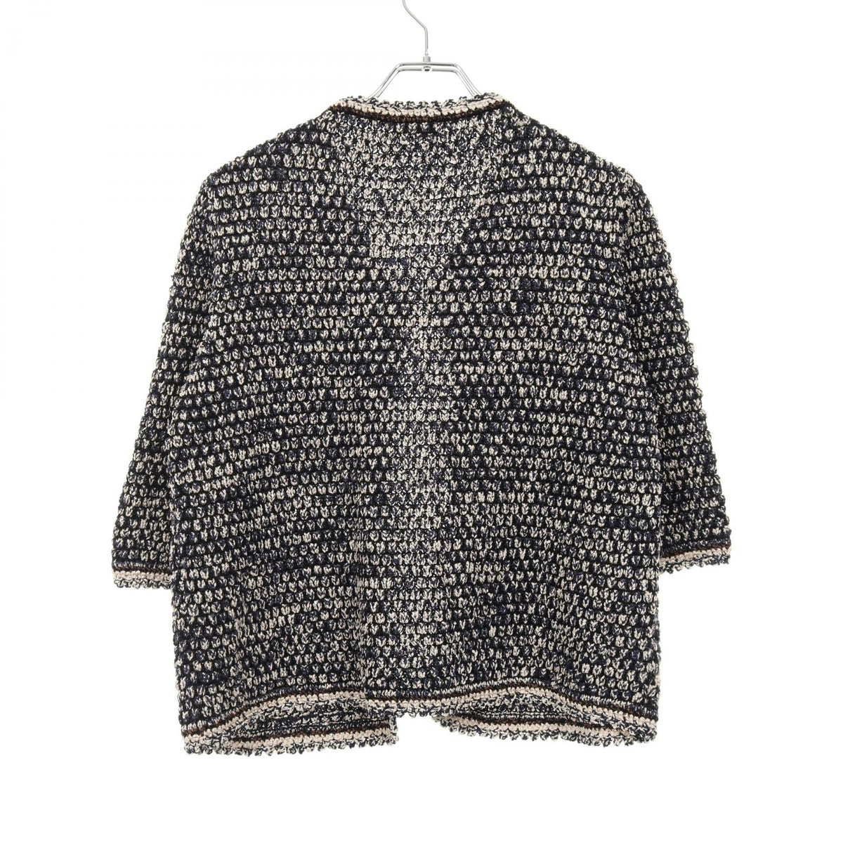 Chanel Coco Mark Chain Knit Cardigan Rayon Nylon Top