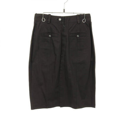 Chanel Coco Mark Button Cotton Skirt