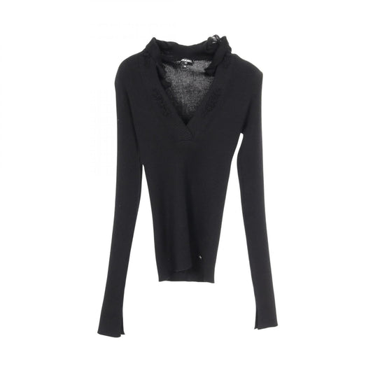 Chanel Frill Cashmere Polyester Knitwear