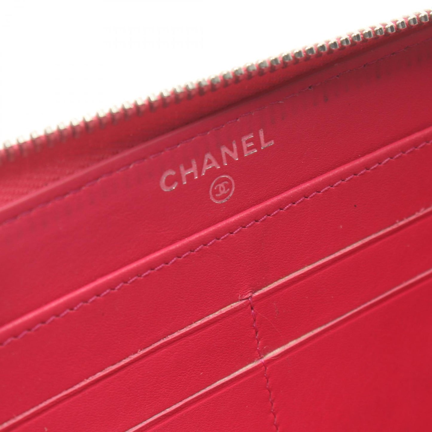 Chanel Coco Mark Long Wallet Leather Long Wallet 19420871 in Good condition