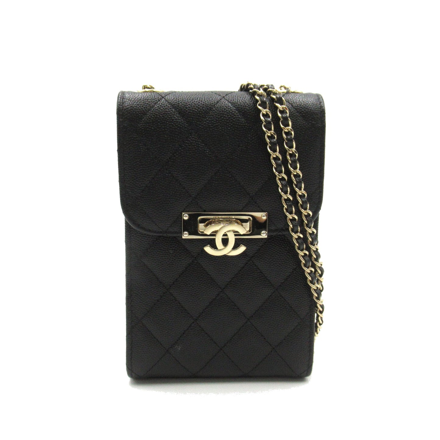 Chanel Matelasse Phone Holder Leather Shoulder Bag in Good condition
