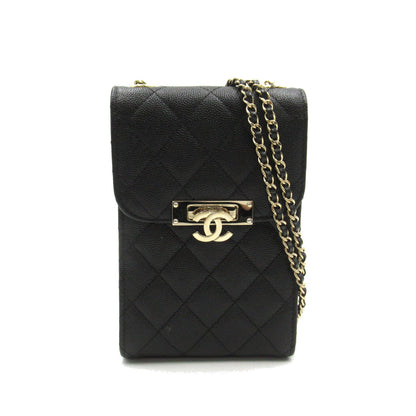 Chanel Matelasse Phone Holder Leather Shoulder Bag in Good condition