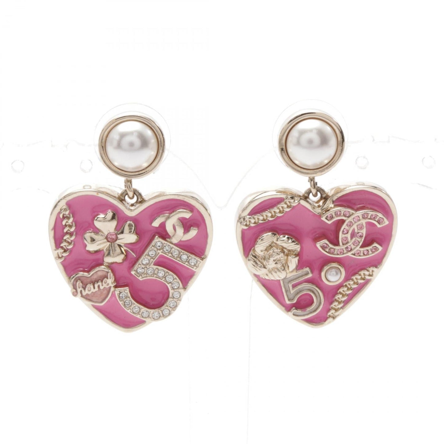 Chanel Coco Mark No.5 Clover Earrings Jewelry