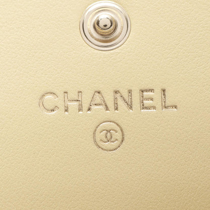 Chanel Camellia Grained Calfskin Long Wallet