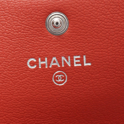 Chanel Coco Mark Ski Motif Grained Calfskin Long Wallet