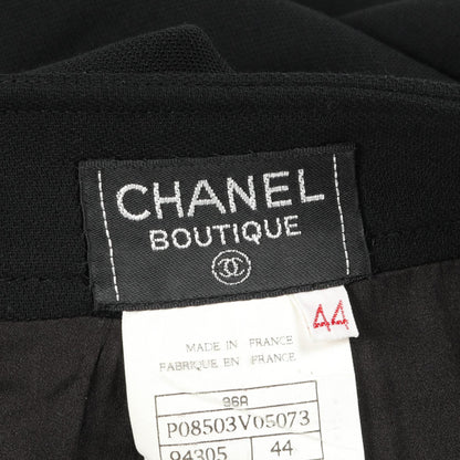 Chanel Coco Mark Button Wool Skirt
