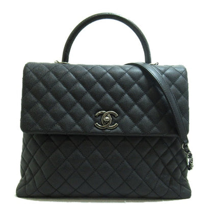 Chanel CC Caviar Top Handle Handbag Leather Crossbody Bag A92991 in Excellent condition