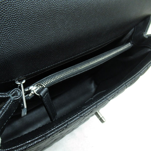 Chanel CC Caviar Top Handle Handbag Leather Crossbody Bag A92991 in Excellent condition
