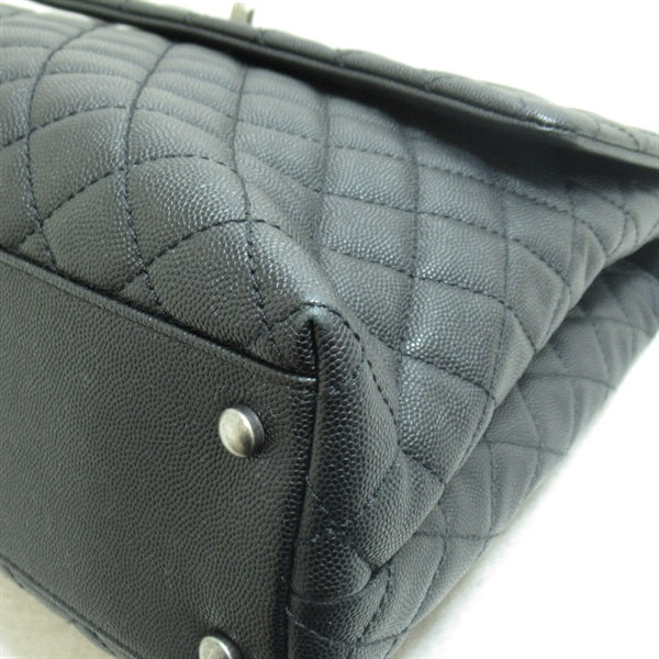 Chanel CC Caviar Top Handle Handbag Leather Crossbody Bag A92991 in Excellent condition