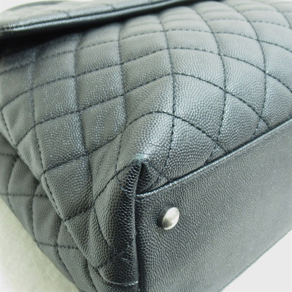 Chanel CC Caviar Top Handle Handbag Leather Crossbody Bag A92991 in Excellent condition
