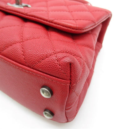 Chanel CC Quilted Caviar Handle Bag Leather Handbag in Good condition