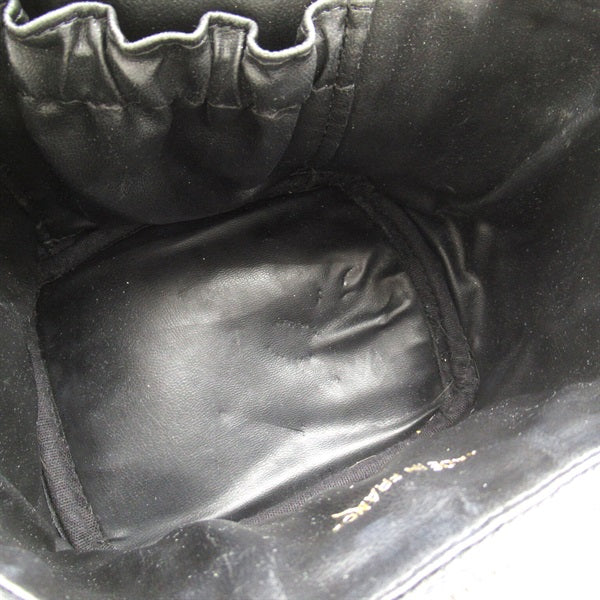 Chanel CC Caviar Vertical Vanity Case Leather Handbag in Good condition